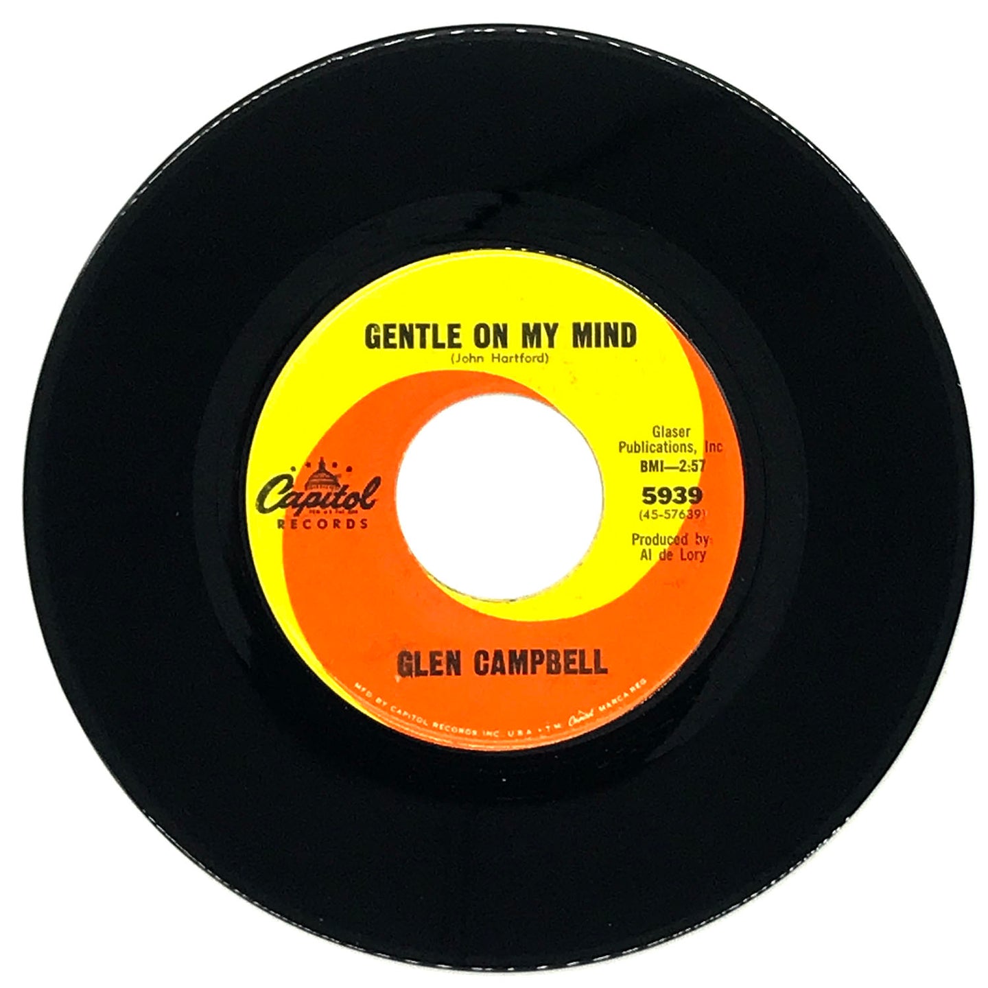Glen Campbell : GENTLE ON MY MIND/ JUST ANOTHER MAN