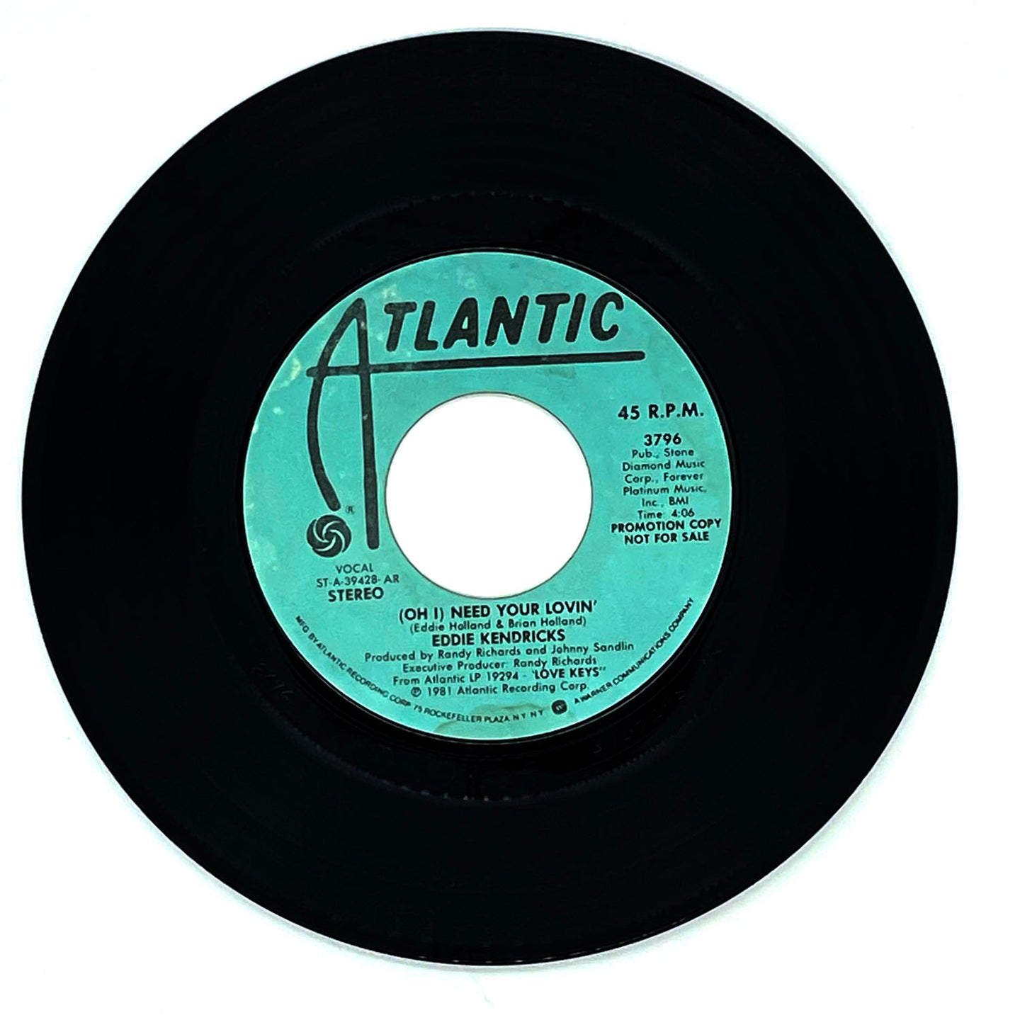 Eddie Kendricks : (OH I) NEED YOUR LOVIN'/ (OH I) NEED YOUR LOVIN'