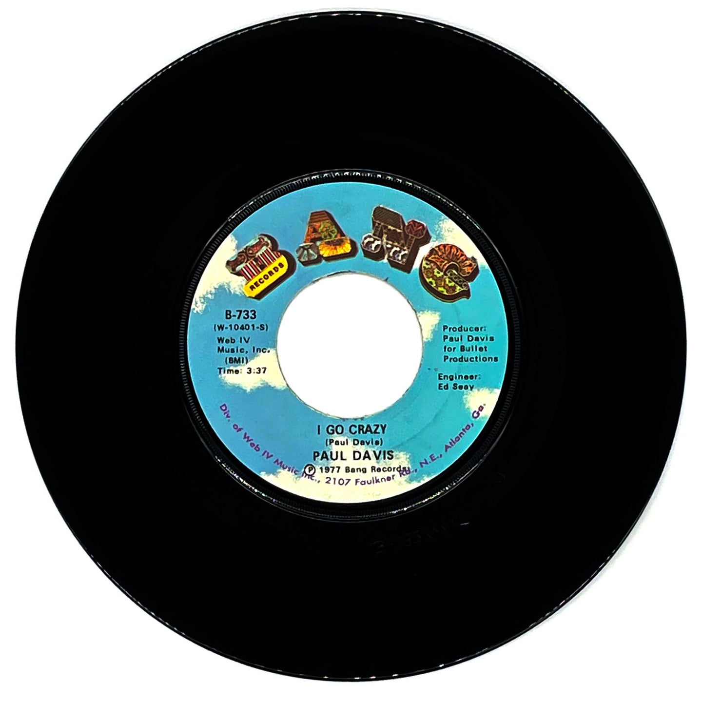 Paul Davis : I GO CRAZY/ REGGAE KIND OF DAY