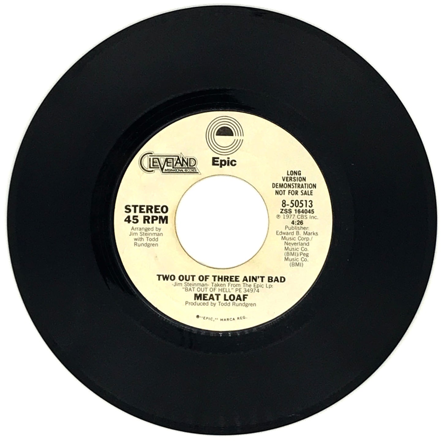 Meat Loaf : TWO OUT OF THREE AIN'T BAD/ TWO OUT OF THREE AIN'T BAD