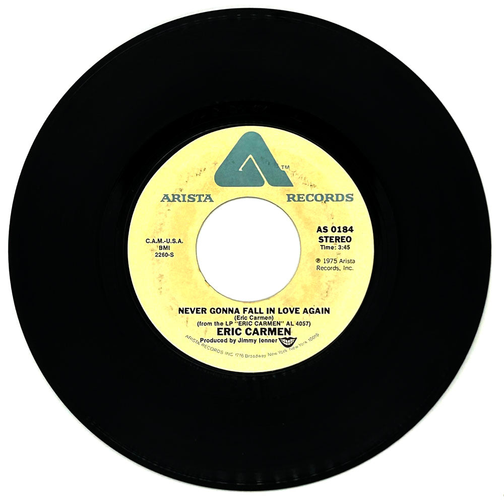 Eric Carmen : NEVER GONNA FALL IN LOVE LOVE AGAIN/ NO HARD FEELINGS