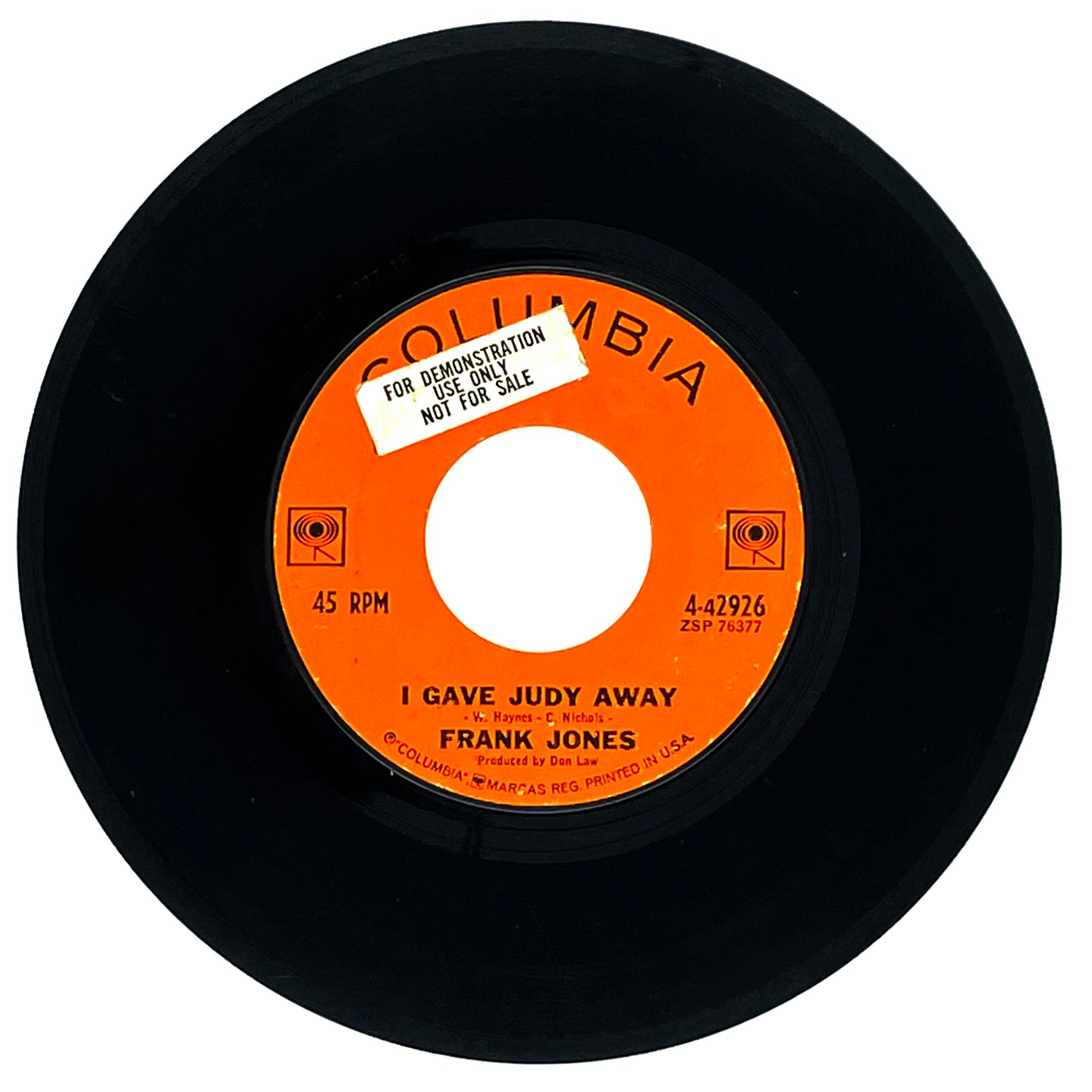 Frank Jones : I GAVE JUDY AWAY/ THE PICTURE