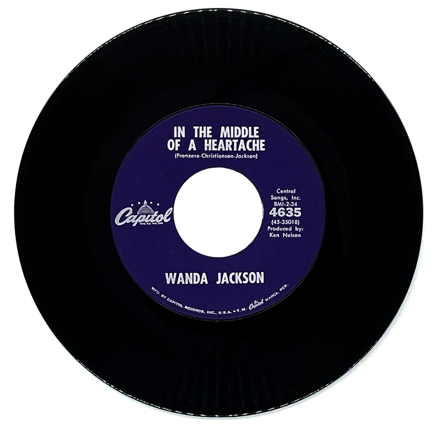 Wanda Jackson : IN THE MIDDLE OF A HEARTACHE/ I'D BE ASHAMED