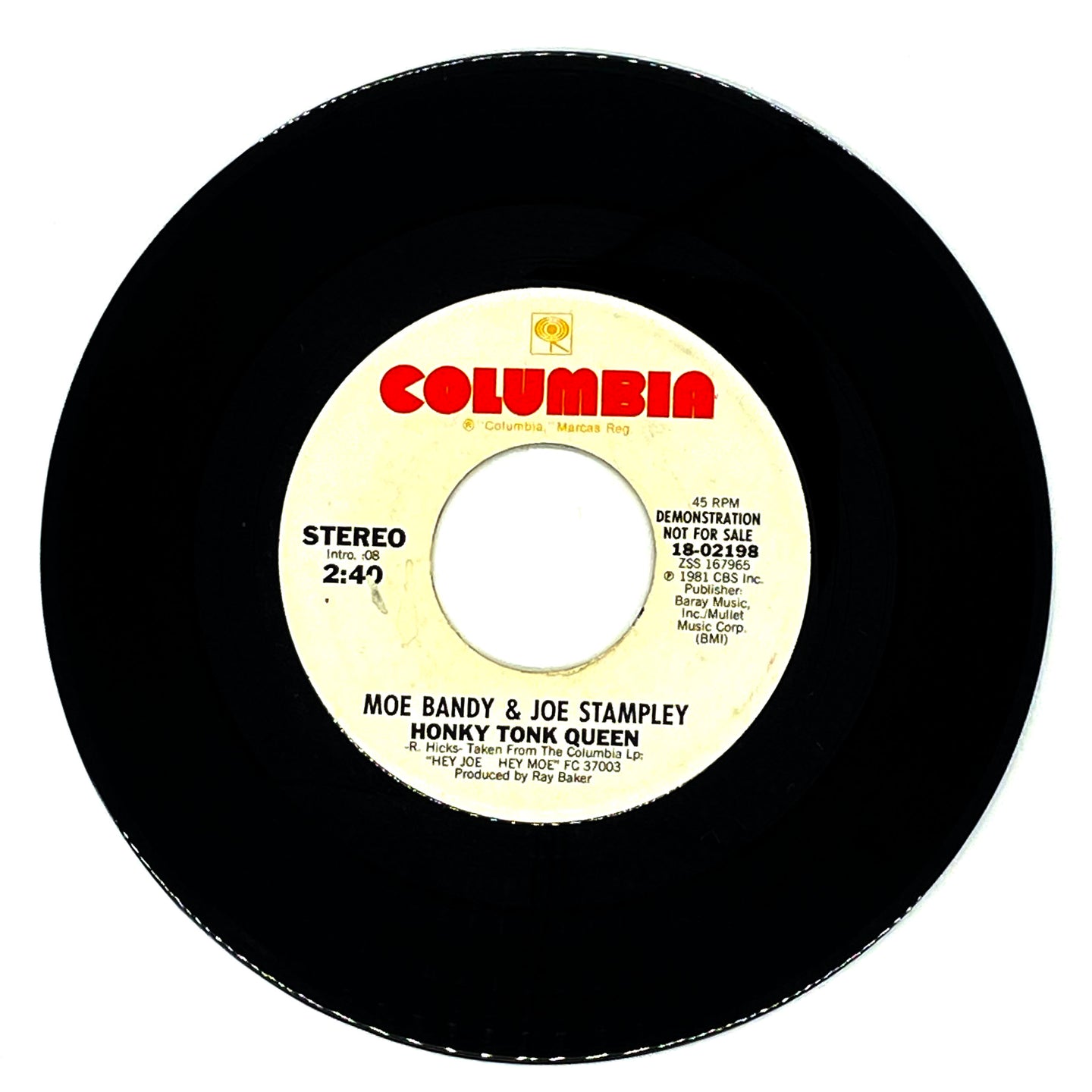 Moe Bandy & Joe Stampley : HONKY TONK QUEEN/ HONKY TONK QUEEN