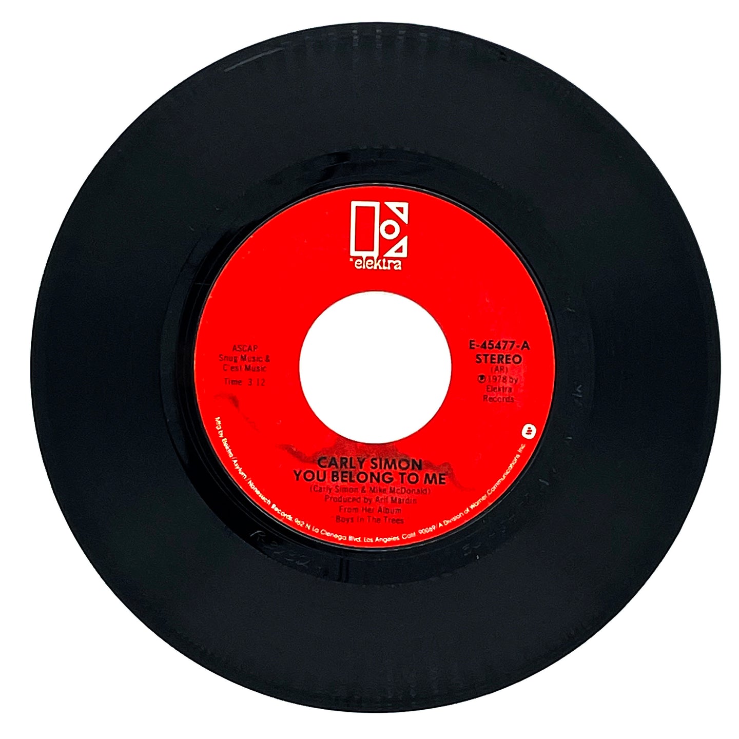 Carly Simon : YOU BELONG TO ME/ IN A SMALL MOMENT