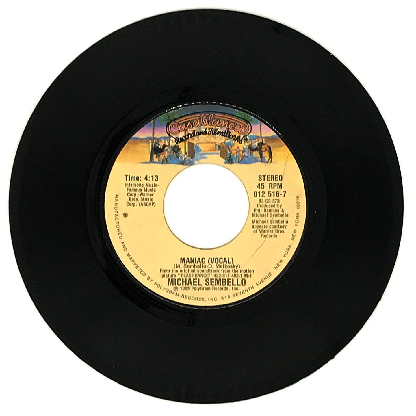 Michael Sembello : MANIAC (VOCAL)/ MANIAC (INSTRUMENTAL)