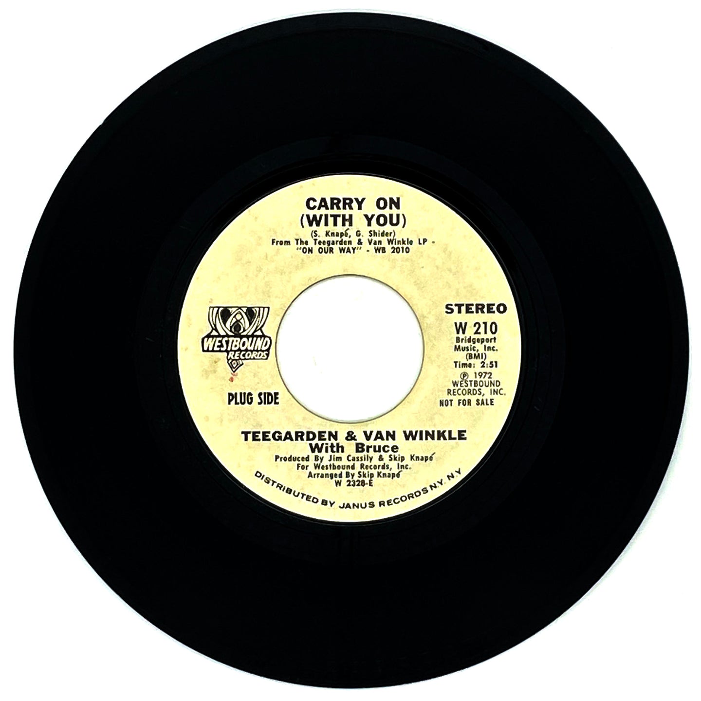 Teegarden & Van Winkle with Bruce : CARRY ON (WITH YOU)/ RIDE AWAY (WITH ME)