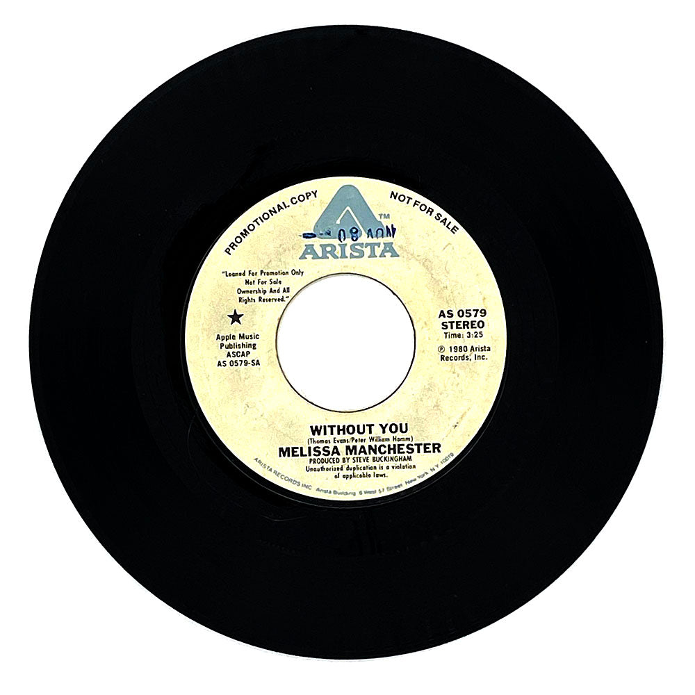 Melissa Manchester : WITHOUT YOU/ WITHOUT YOU
