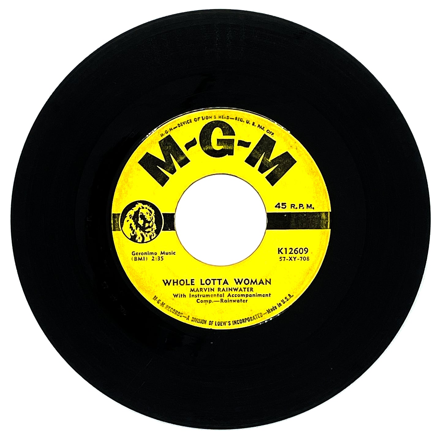 Marvin Rainwater : WHOLE LOTTA WOMAN/ BABY DON'T GO