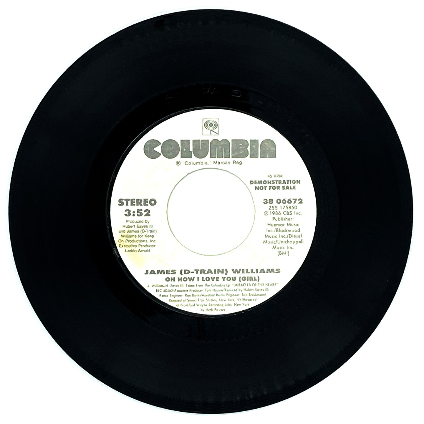 James (D-Train) Williams : OH HOW I LOVE YOU (GIRL)/ OH HOW I LOVE YOU (GIRL)