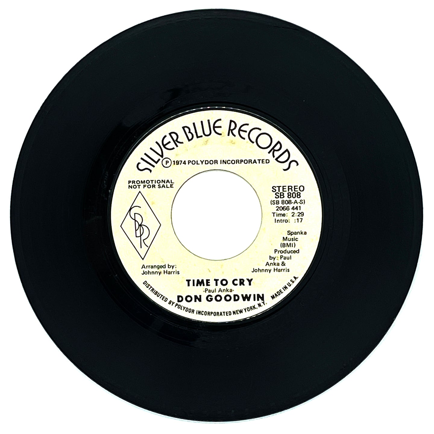 Don Goodwin : TIME TO CRY/ TIME TO CRY