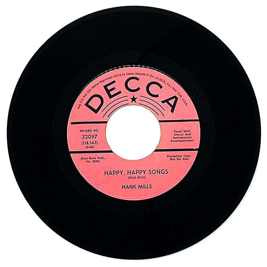 Hank Mills : HAPPY, HAPPY SONGS/ A STITCH IN THE HAND