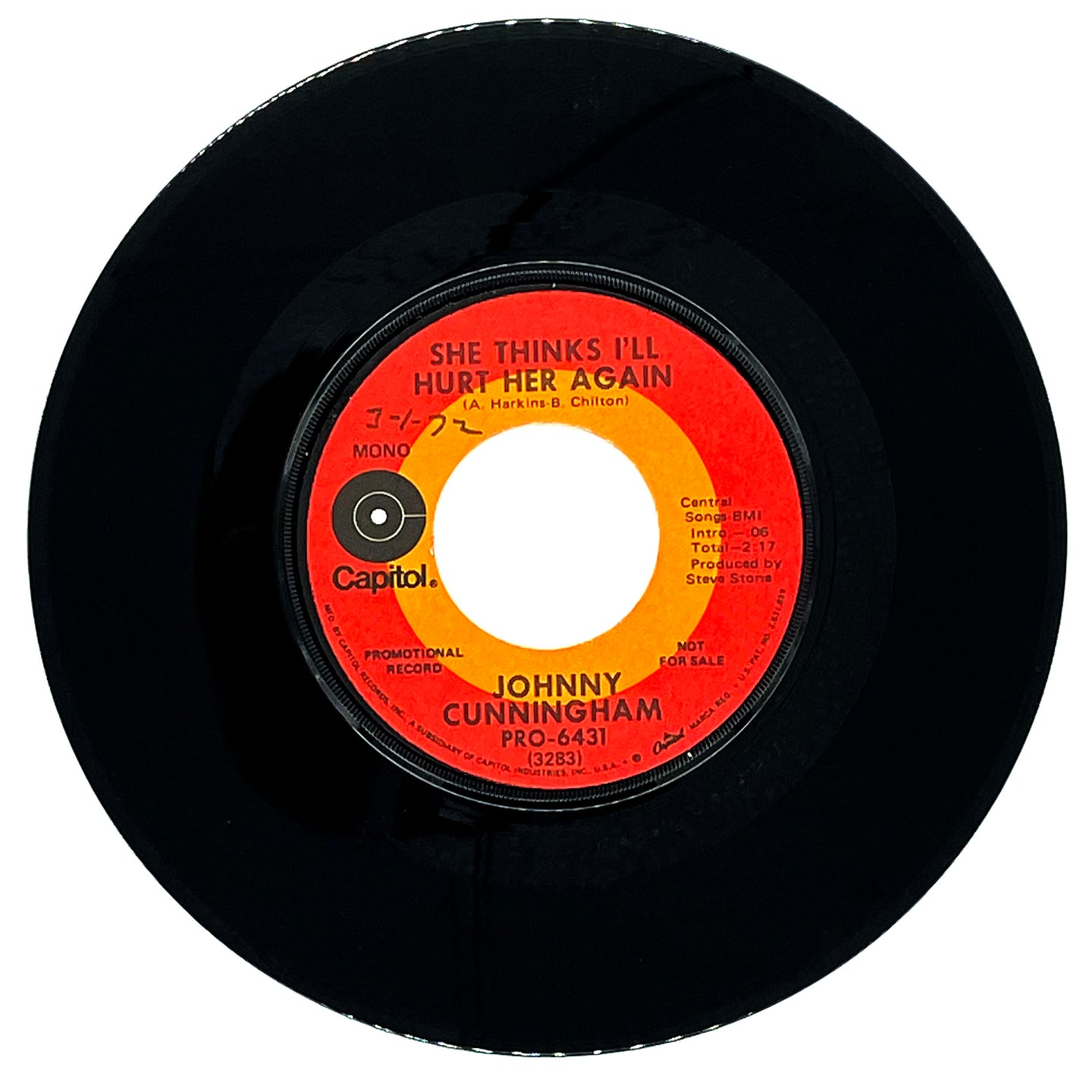 Johnny Cunningham : SHE THINKS I'LL HURT HER AGAIN/ ALABAMA WOMAN