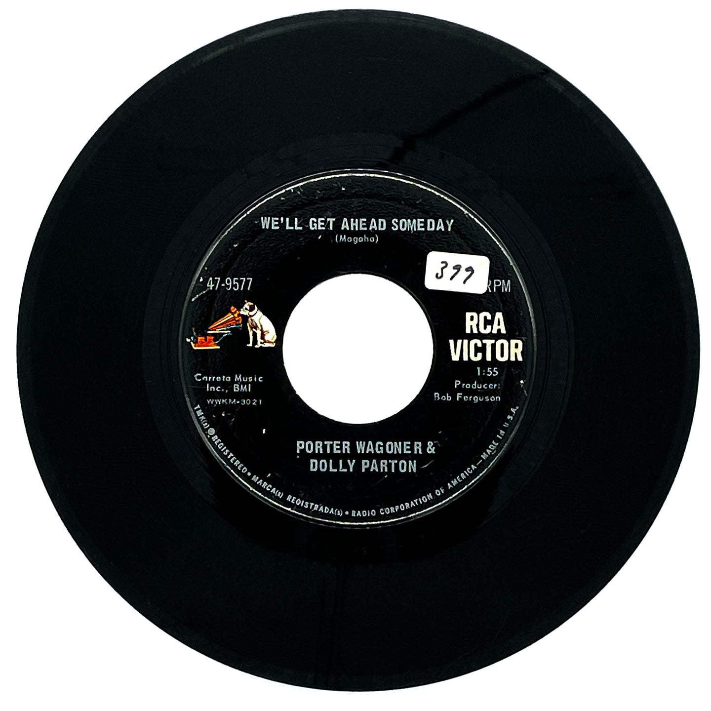 Porter Wagoner & Dolly Parton : WE'LL GET AHEAD SOMEDAY/ JEANNIE'S AFRAID OF THE DARK