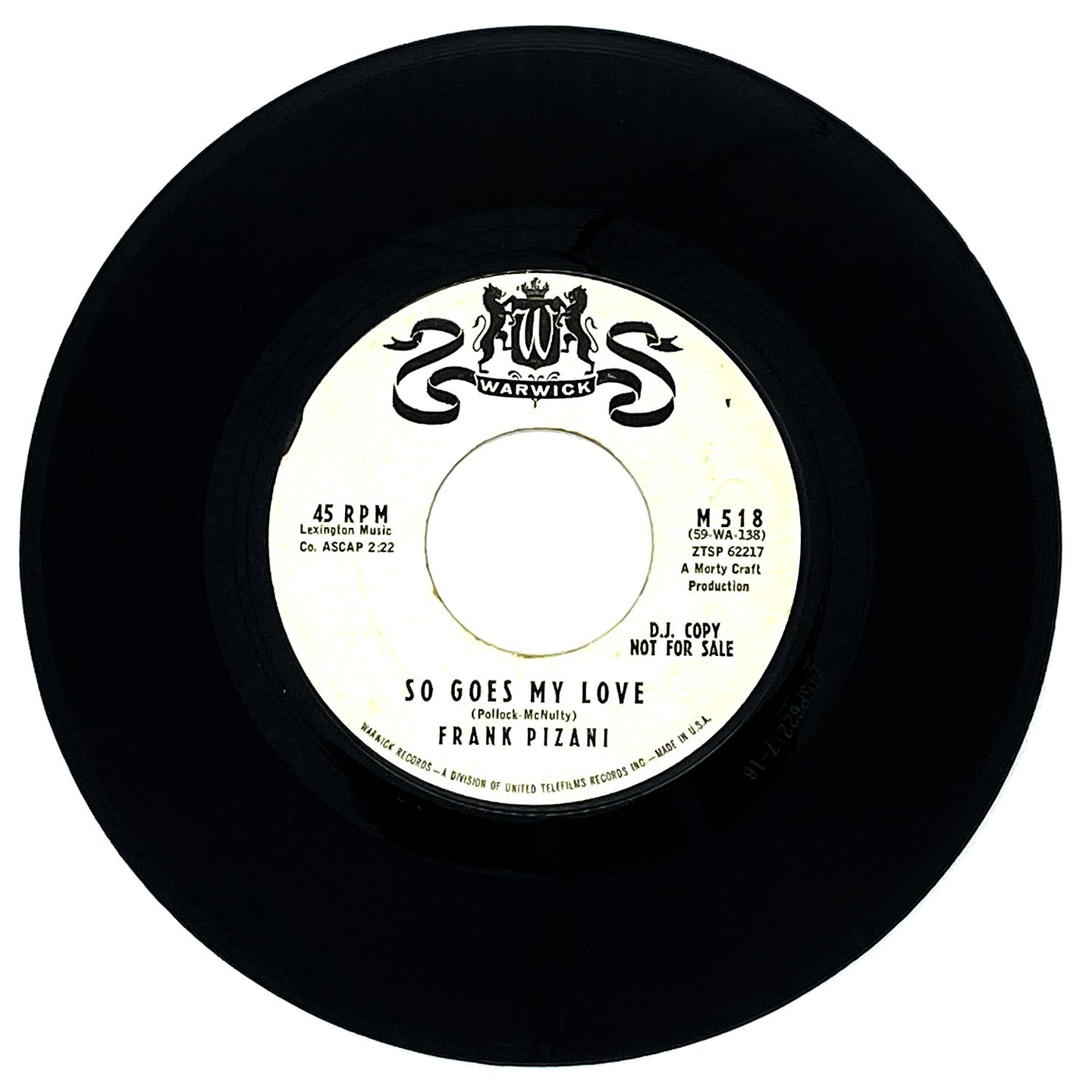 Frank Pizani : SO GOES MY LOVE/ PLAY A SLOW ONE